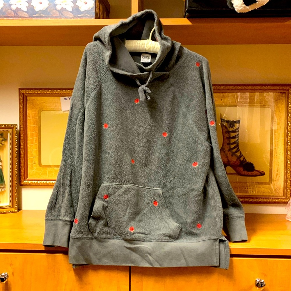 PINK terry hoodie. Size s , runs loose
